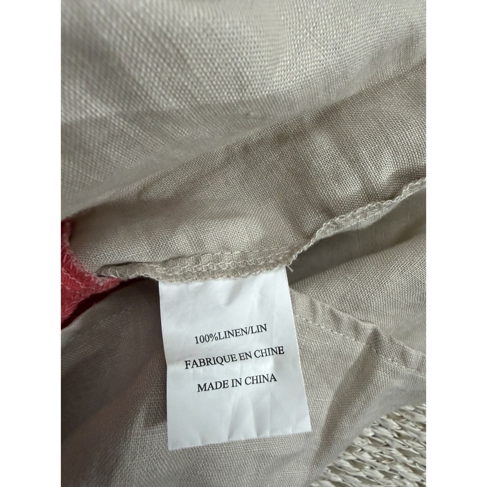 Linen Carrie Pink Shift Dress: Minimalist Preppy Old Money XS French Curve - Picture 8 of 10